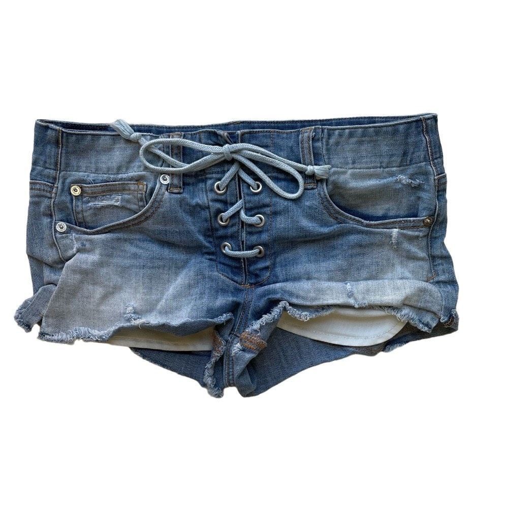 American Eagle Outfitter’s Lace Up Shortie Shorts -‎ Women’s 8